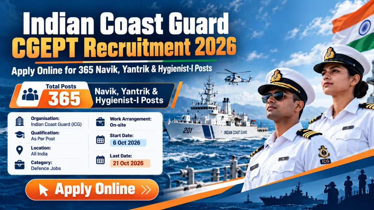 Indian Coast Guard Recruitment 2026