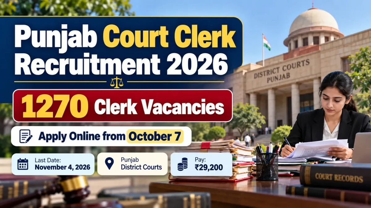 Punjab Court Clerk Recruitment Banner